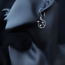 Silver mushroom earrings