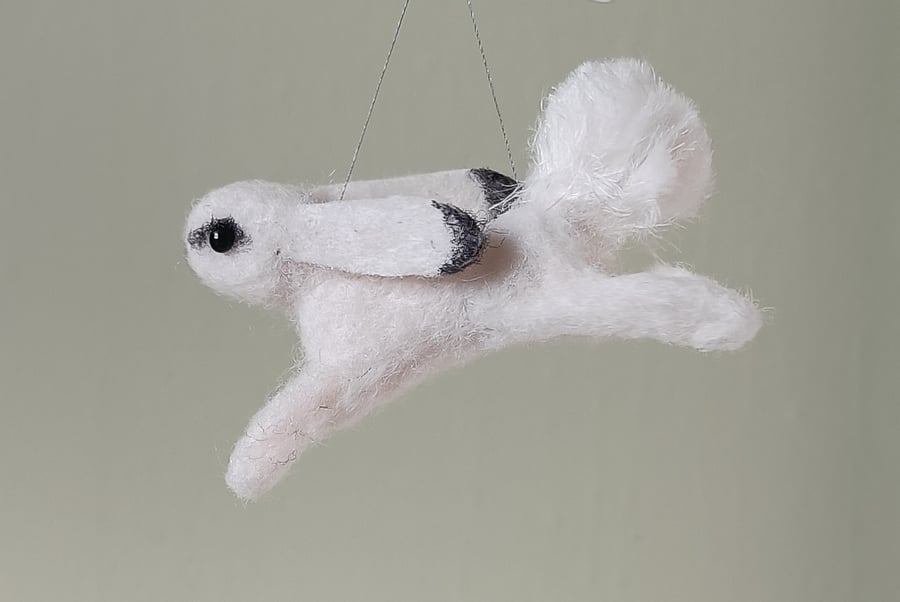 Arctic Hare running Christmas decorations 