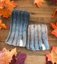 Handknit Dog Neck Warmer Snood Chunky - Variegated Blues Greys