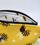 A bright yellow buzzy bee pouch with bees inside too! - Image 4