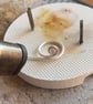 Unique Handmade Sterling Silver Single Spiral Ring with Hammered surface  - Image 9