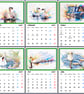 2027 Calendar Swans A4 Page Per Month  - Image 1