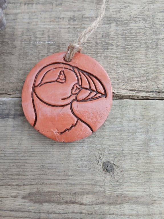Scottish Puffin Terracotta Hanging Aromatherapy Diffuser