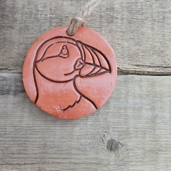 Scottish Puffin Terracotta Hanging Aromatherapy Diffuser