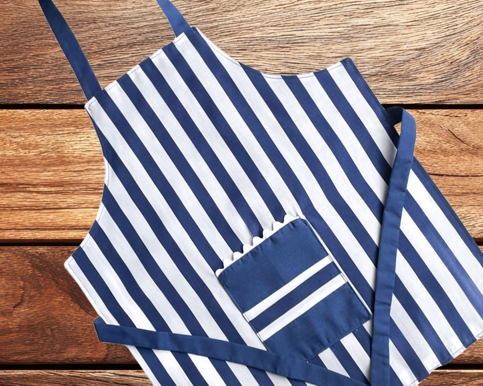 Handmade Children's Apron, Small Apron, Coloured Striped Design 3-5 yrs-CAPR19