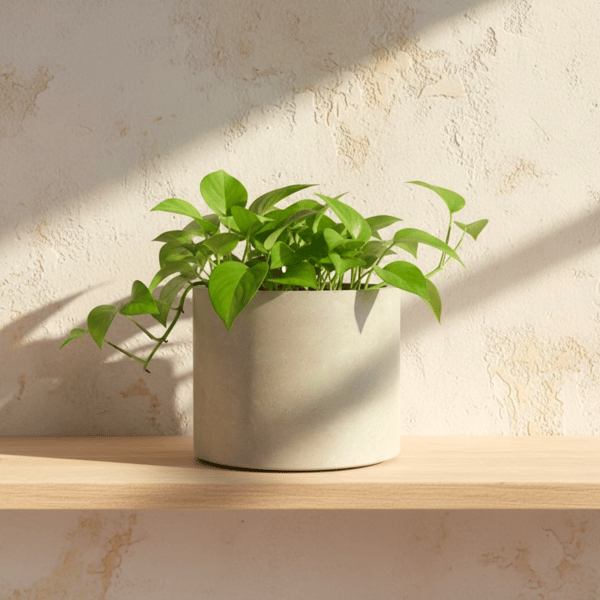 Khaki Silver Plant Pot 15cm Indoor Planter for Houseplants Succulents