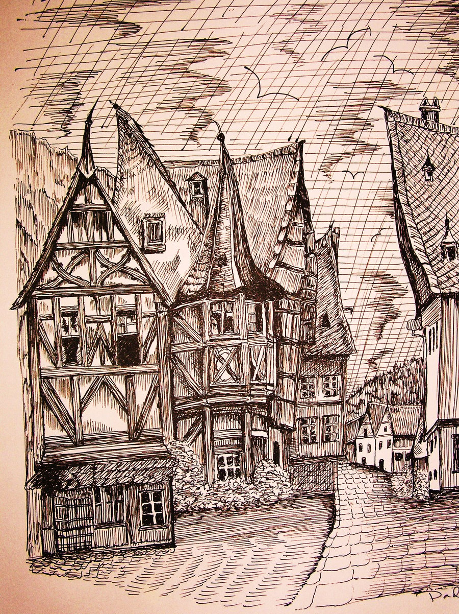 Prints Of My Drawings - Early Eastern European Architecture