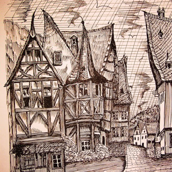 Prints Of My Drawings - Early Eastern European Architecture