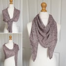 Hand Dyed Merino Shawl, Stole, Scarf, Pink