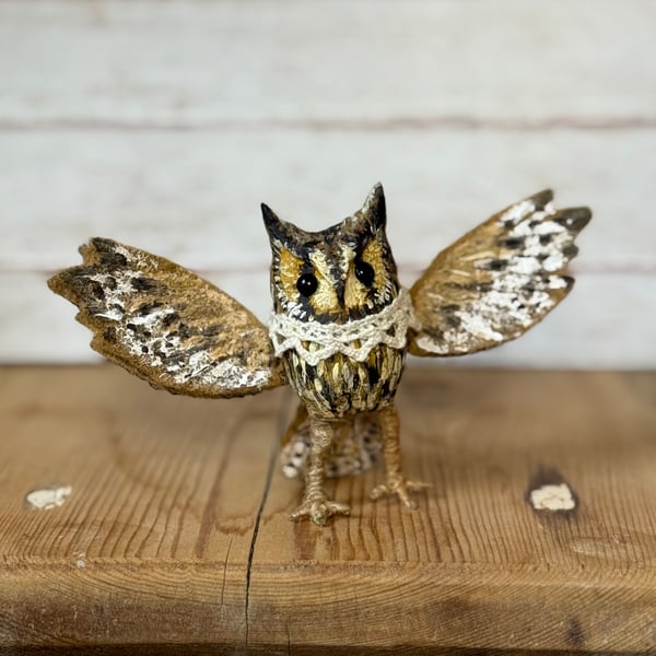 Spun Cotton Miniature Long Eared Owl