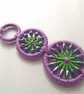 Statement Necklace, Handmade with Beaded Dorset Buttons and Kumihimo Braid - Image 1