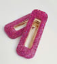 Hot Pink Chunky Hairclips