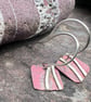 Copper and Silver Shoreline  Earrings - Image 4