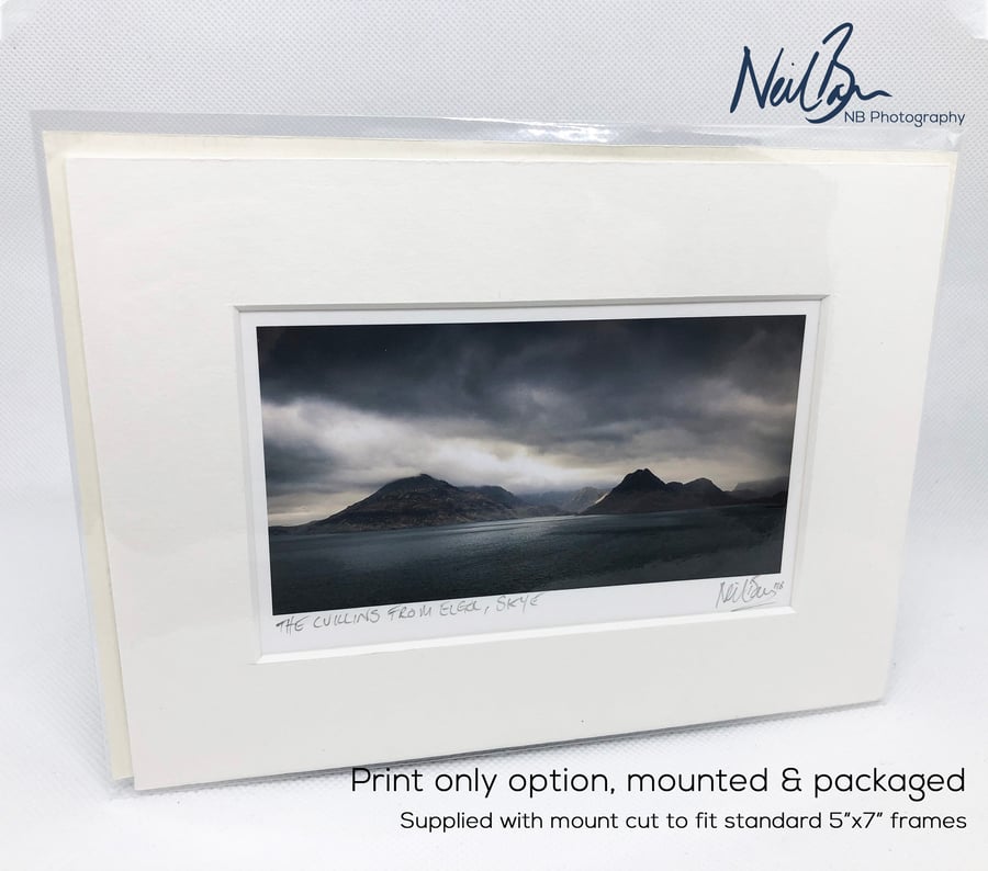 The Cuillin Hills & Loch Scavaig from Elgol Skye - A6 (7" x 5") Unframed Print