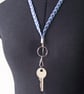 Lanyard for Identity Badge and Key, Handmade, Kumihimo Braided Cotton Thread  - Image 5