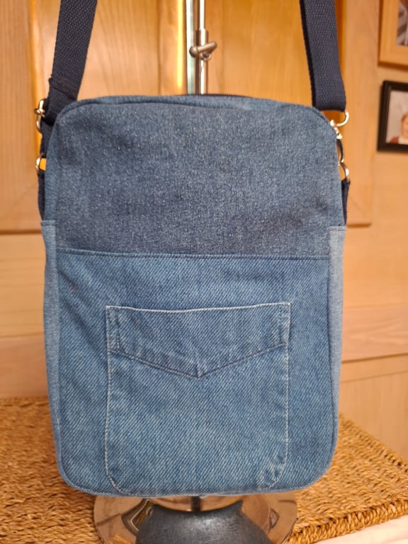 Denim bag with jeans pocket