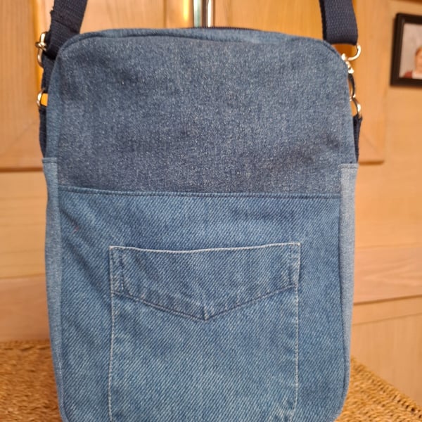Denim bag with jeans pocket