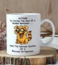 Funny Autism Mug – “Golden Retriever Crossed with a Crazy Raccoon”