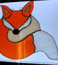 Stained glass round orange fox - Image 7