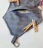Blue and silver dot clip on peg bag