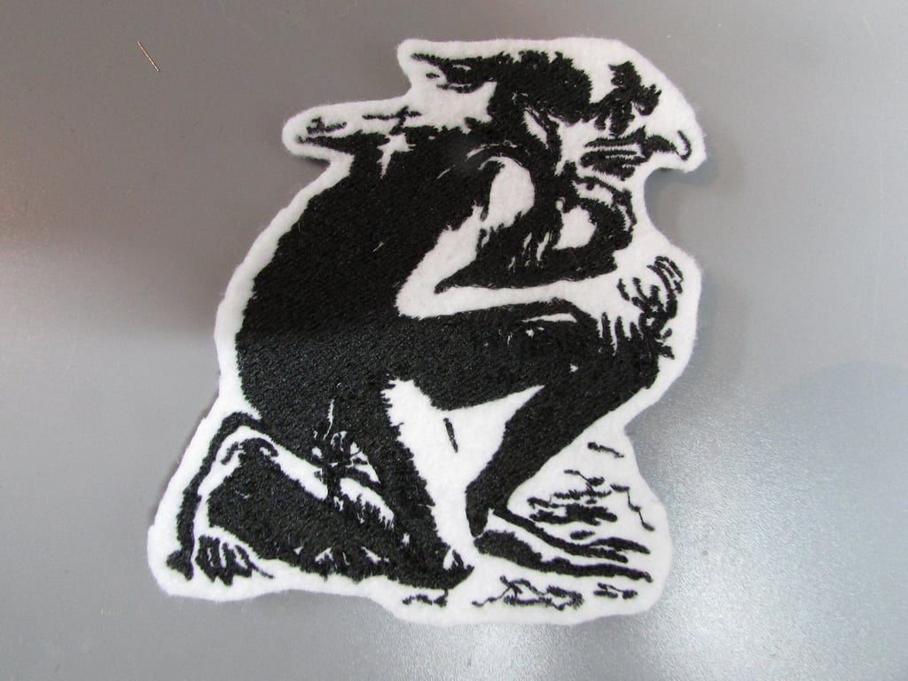 Imp Devil Embroidered Sew on Applique Patch