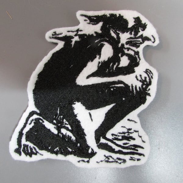 Imp Devil Embroidered Sew on Applique Patch