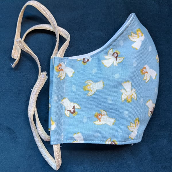 Cotton face mask with angel pattern