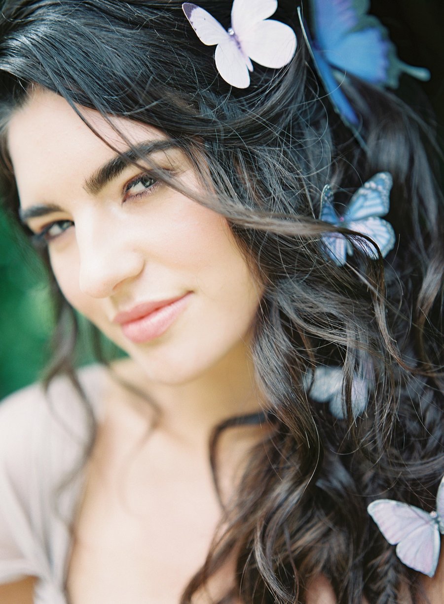 Silk Butterfly hair clips with Swarovski Crystal - Choose any 7.