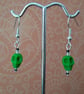 Dyed Howlite Skull Earrings - Green (2) - Image 2