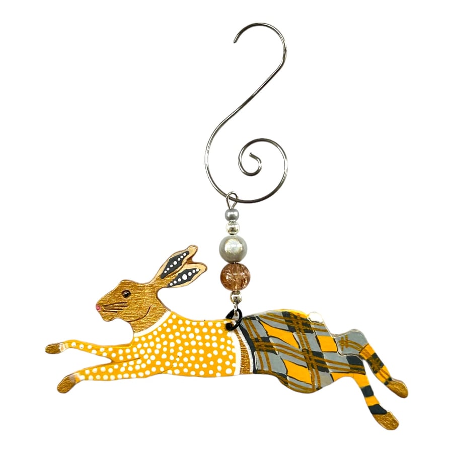 Golden Hare with Yellow Chequered Trousers