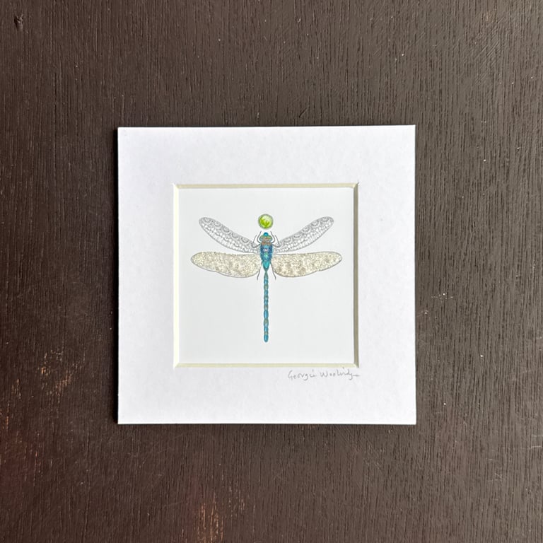 August Dragonfly Birthstone 5" x 5"