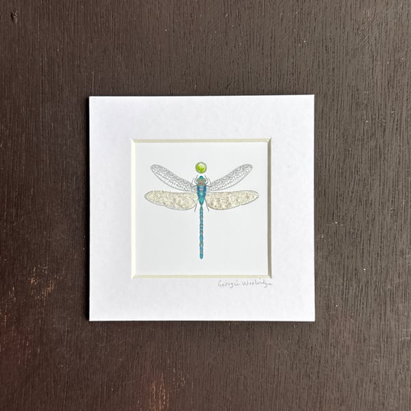 August Dragonfly Birthstone 5" x 5"