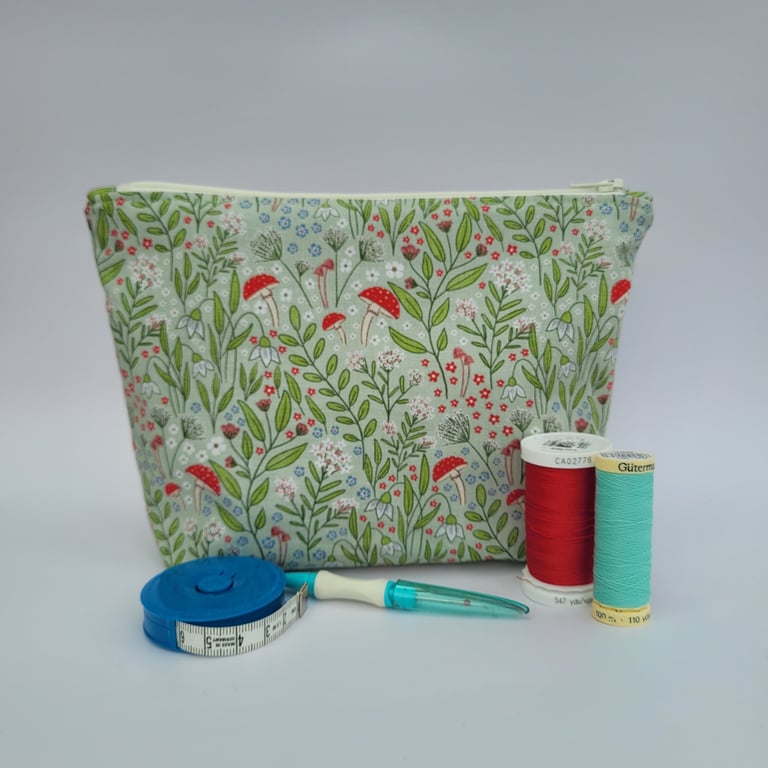 Make up bag - zipped pouch – cute and whimsical
