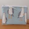 'Laridae' Seagulls Storage Pouch Birds Make Up Cosmetics Bag Case Coin Purse