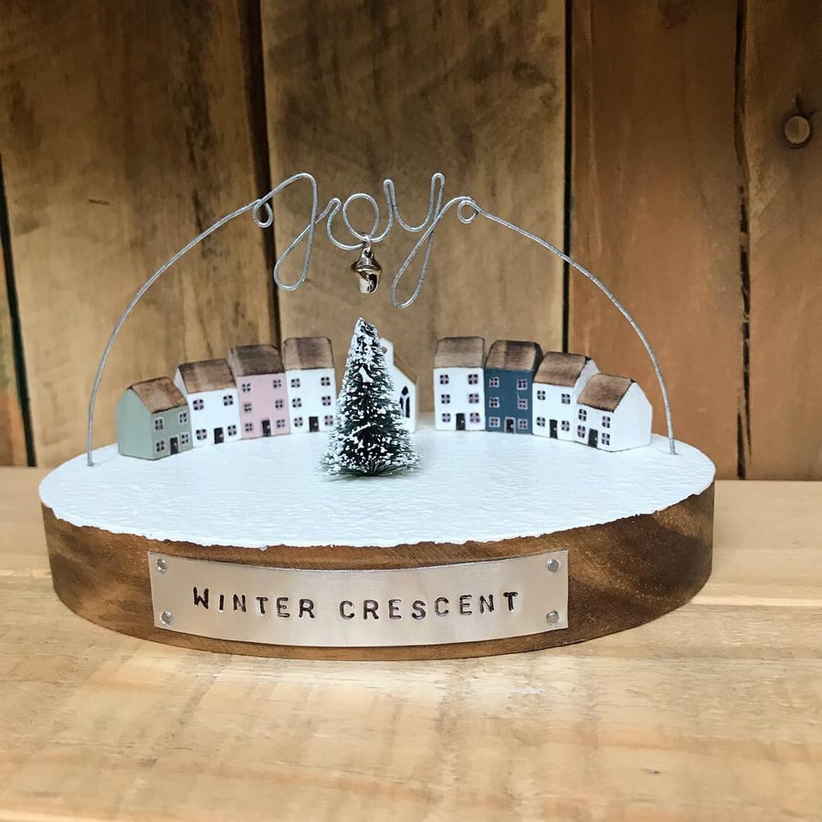 Winter Crescent handmade wooden Home Gift