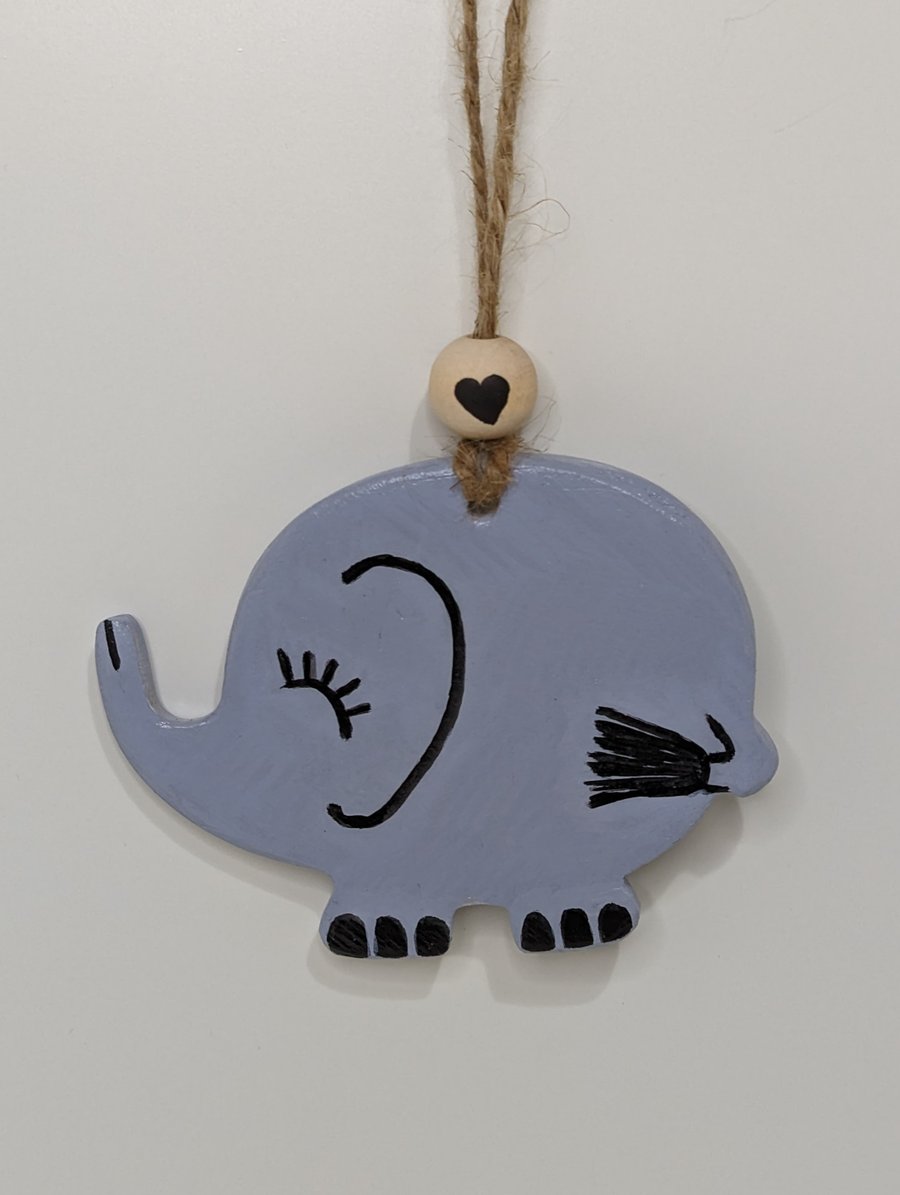 Clay elephant hanging decoration