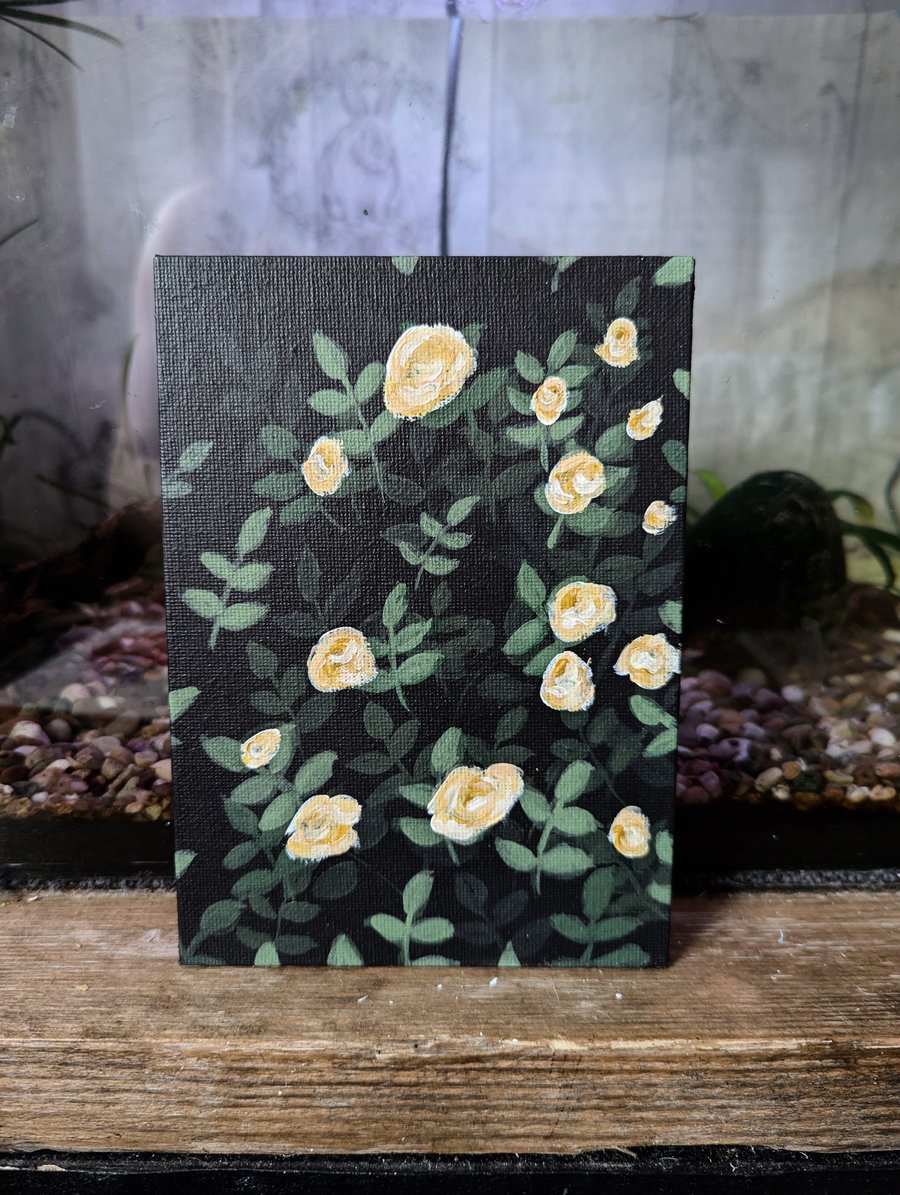 Rose and Leaves painting 