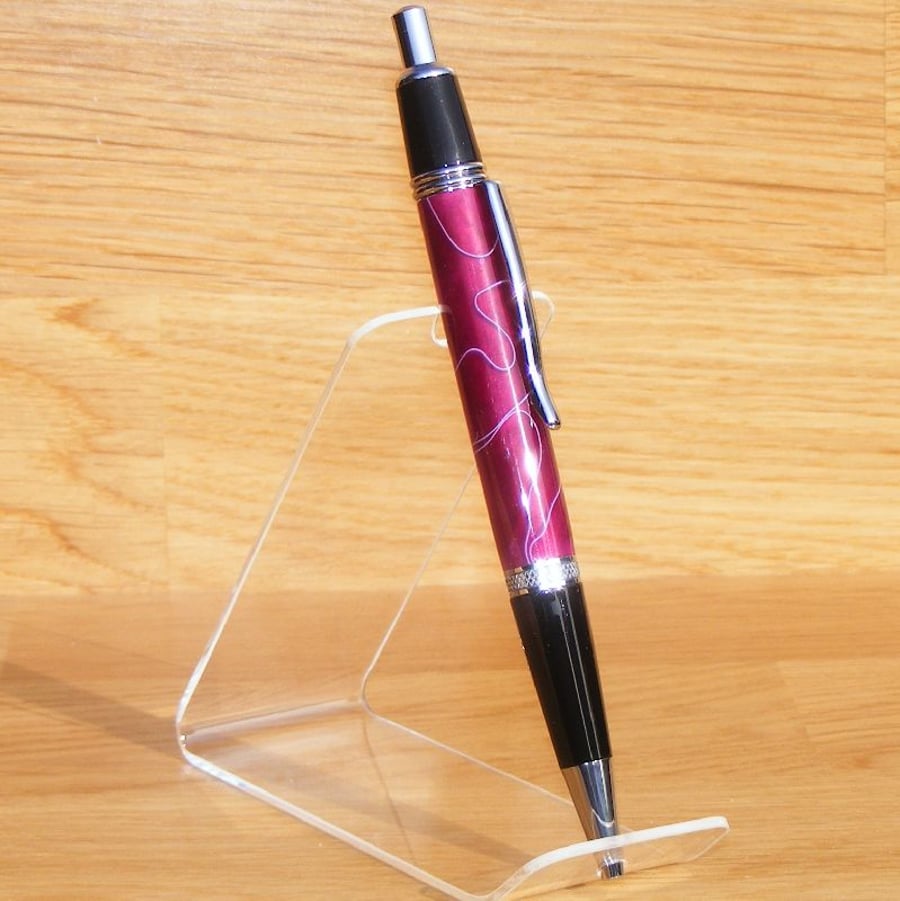 Sierra Ballpoint Pen – Chrome Fittings with a 'Crocus' Acrylic body. (P003)