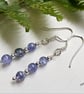 Designer AA 5.55ct Tanzanite Sterling Silver Earrings  - Image 5