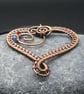 Customisable Copper Wire Weave Heart Birthstone Pendant - 7th Anniversary gift - Image 3