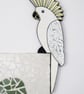 Cockatoo door topper, white parrot door decoration, tropical jungle theme decor. - Image 4
