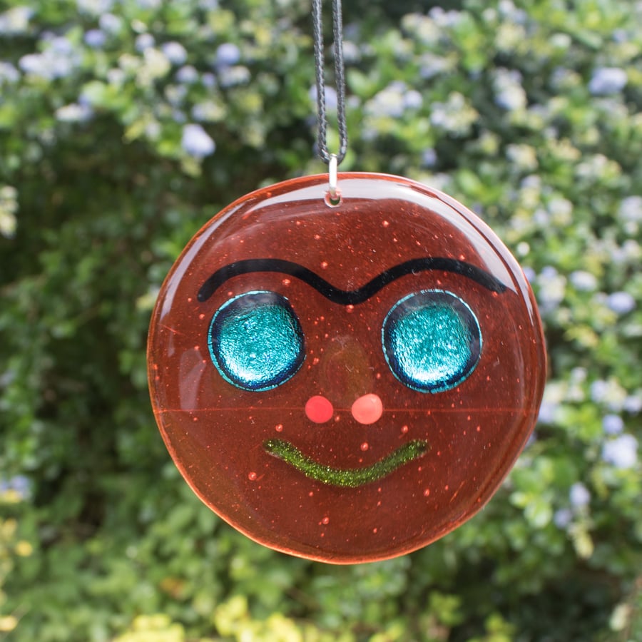 Fused Glass Smiley Face