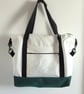 Large Upcycled Sailcloth Travel Bag – Zipped Weekender and Carryall Tote - Image 7