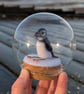 Winter Puffin tiny wool snow globe decoration - Image 7