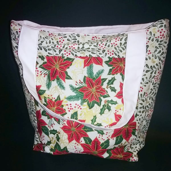 Poinsettia Christmas Bag  