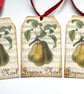 CHRISTMAS gift tags ( set of 3) .Vintage,French-style. Noel. Pear. Botanical. - Image 4