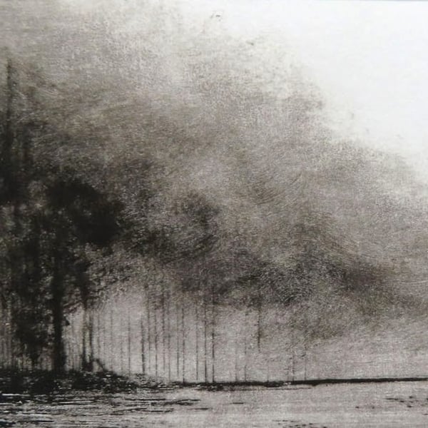 April Showers no.1 in a limited edition of 10 dry point mini prints