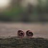 Copper Rosebud Stud Earrings