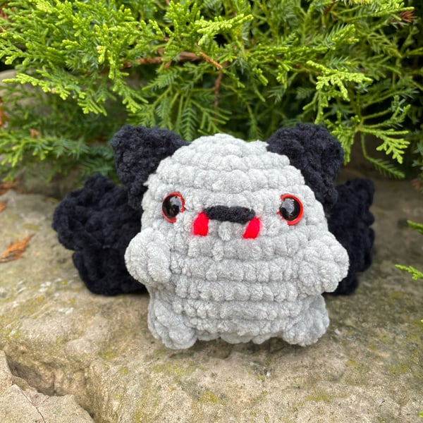 Grey Plushie Bat