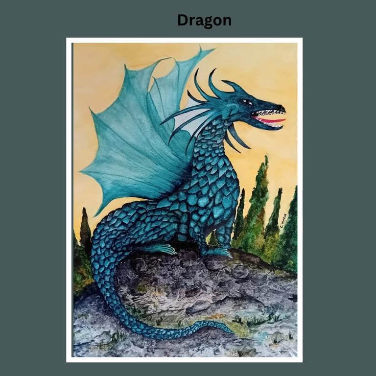 Dragon Original Watercolour Painting